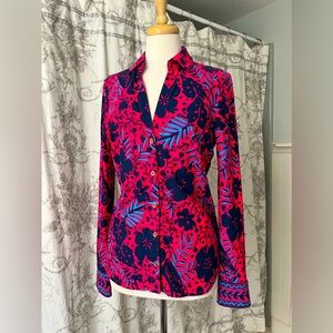 LILLY PULITZER Floral Shirt Size L